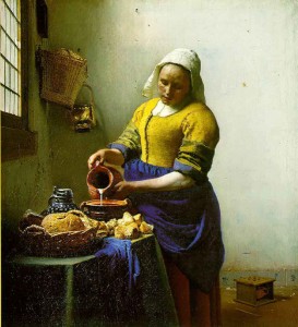 "La laitière", Vermeer (XVIIe s.). Les Pays-Bas se spécialisent dans les produits laitiers 