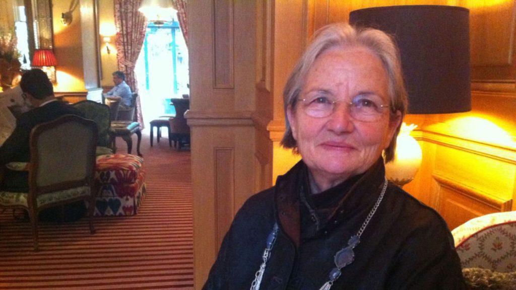 Danièle Mazt-Delpeuch, invitée par Jack Lang à l'Elysée pour une cuisine de terroir auprès de F. Mitterrand